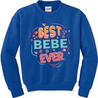 Best Bebe Ever Grandma Mother's Day Christmas Bebe Funny Gift Kids Sweatshirt