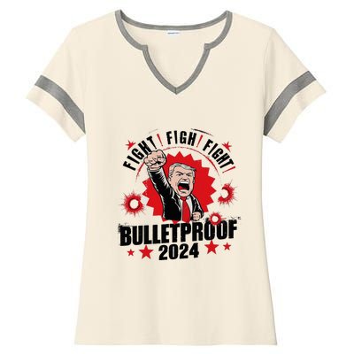 Bulletproof Bloody Ear Bleeding Butler Ladies Halftime Notch Neck Tee