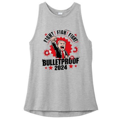 Bulletproof Bloody Ear Bleeding Butler Ladies PosiCharge Tri-Blend Wicking Tank