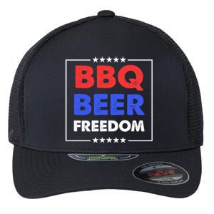 Bbq Beer Freedom Gift Bbq Beer Freedom Cute Gift Flexfit Unipanel Trucker Cap