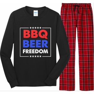 Bbq Beer Freedom Gift Bbq Beer Freedom Cute Gift Long Sleeve Pajama Set