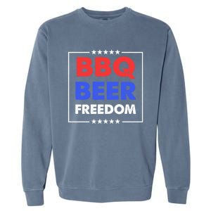 Bbq Beer Freedom Gift Bbq Beer Freedom Cute Gift Garment-Dyed Sweatshirt