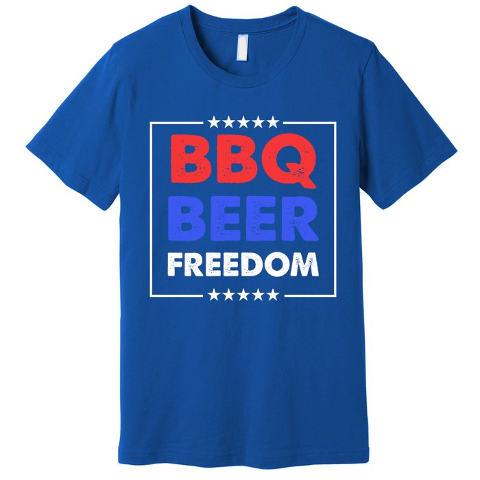 Bbq Beer Freedom Gift Bbq Beer Freedom Cute Gift Premium T-Shirt