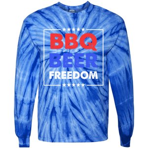 Bbq Beer Freedom Gift Bbq Beer Freedom Cute Gift Tie-Dye Long Sleeve Shirt