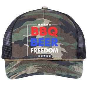 Bbq Beer Freedom Gift Bbq Beer Freedom Cute Gift Retro Rope Trucker Hat Cap