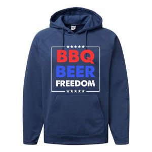 Bbq Beer Freedom Gift Bbq Beer Freedom Cute Gift Performance Fleece Hoodie