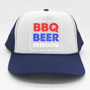 Bbq Beer Freedom Gift Bbq Beer Freedom Cute Gift Trucker Hat