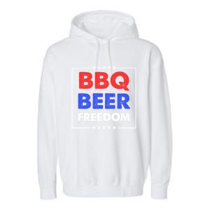 Bbq Beer Freedom Gift Bbq Beer Freedom Cute Gift Garment-Dyed Fleece Hoodie