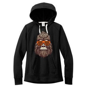 Bigfoot Birthday For Cool Striped Animal Theme Party Women's Fleece Hoodie