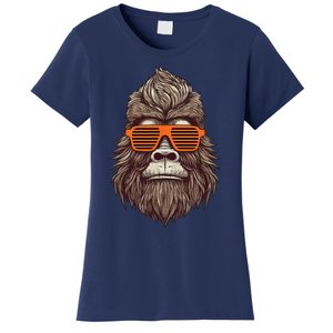 Bigfoot Birthday For Cool Striped Animal Theme Party Women's T-Shirt