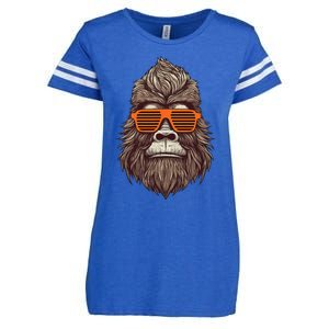 Bigfoot Birthday For Cool Striped Animal Theme Party Enza Ladies Jersey Football T-Shirt