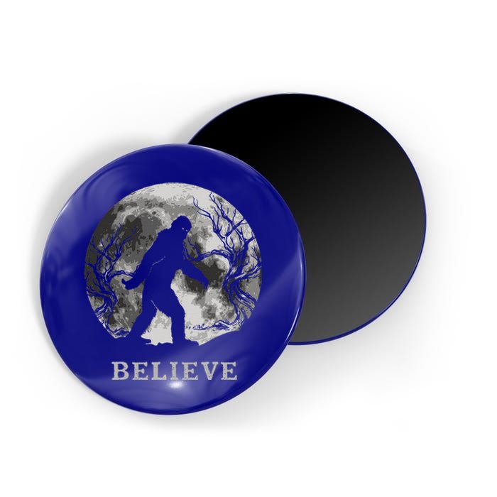 Bigfoot Believe Funny Sasquatch Yeti Full Moon Halloween Magnet