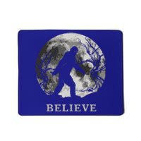 Bigfoot Believe Funny Sasquatch Yeti Full Moon Halloween Mousepad