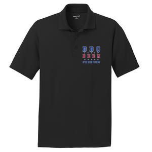 Bbq Beer Freedom Gift PosiCharge RacerMesh Polo