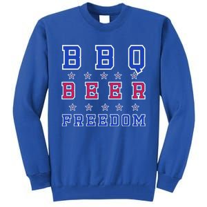 Bbq Beer Freedom Gift Tall Sweatshirt