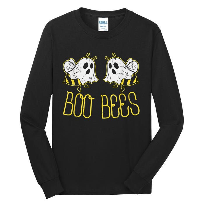 Boo Bees Funny Couples Halloween Costume For Adult Her Wo Tall Long Sleeve T-Shirt