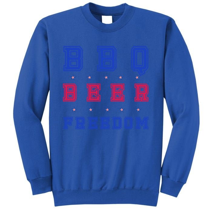 Bbq Beer Freedom Gift Tall Sweatshirt