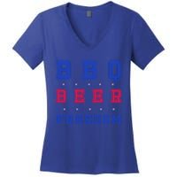 Bbq Beer Freedom Gift Women's V-Neck T-Shirt