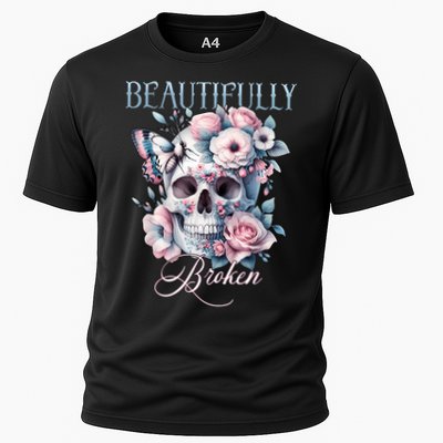 Beautifully Broken Funny Distressed Meme Christian Quote Performance Shirt