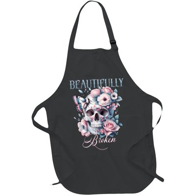 Beautifully Broken Funny Distressed Meme Christian Quote Apron