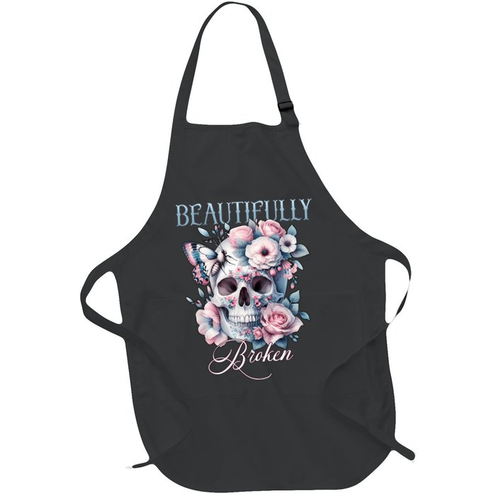 Beautifully Broken Funny Distressed Meme Christian Quote Apron