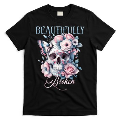 Beautifully Broken Funny Distressed Meme Christian Quote T-Shirt