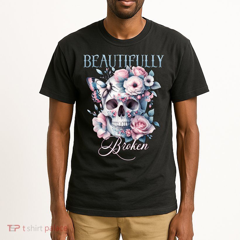 Beautifully Broken Funny Distressed Meme Christian Quote Tall T-Shirt