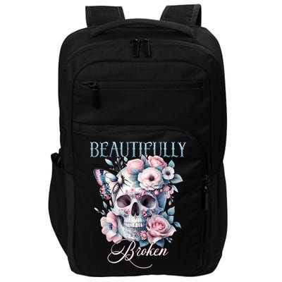 Beautifully Broken Funny Distressed Meme Christian Quote Impact Tech Backpack