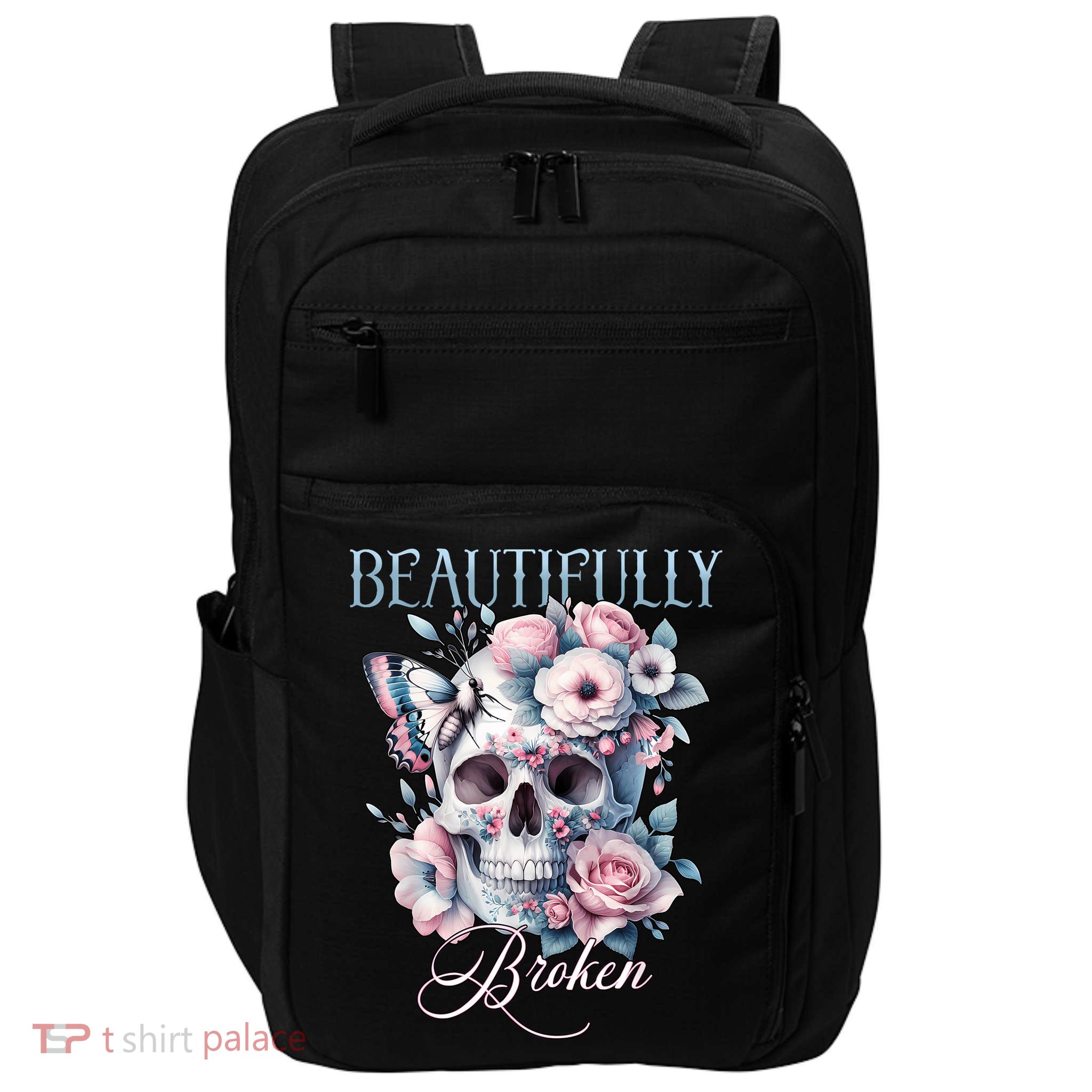 Beautifully Broken Funny Distressed Meme Christian Quote Impact Tech Backpack
