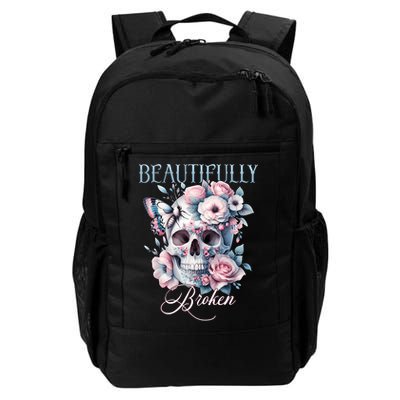 Beautifully Broken Funny Distressed Meme Christian Quote Backpack