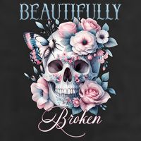 Beautifully Broken Funny Distressed Meme Christian Quote Beanie