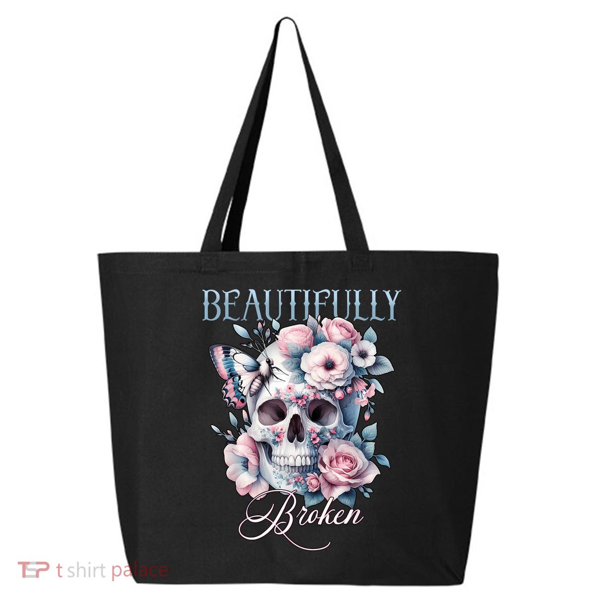 Beautifully Broken Funny Distressed Meme Christian Quote 25L Jumbo Tote
