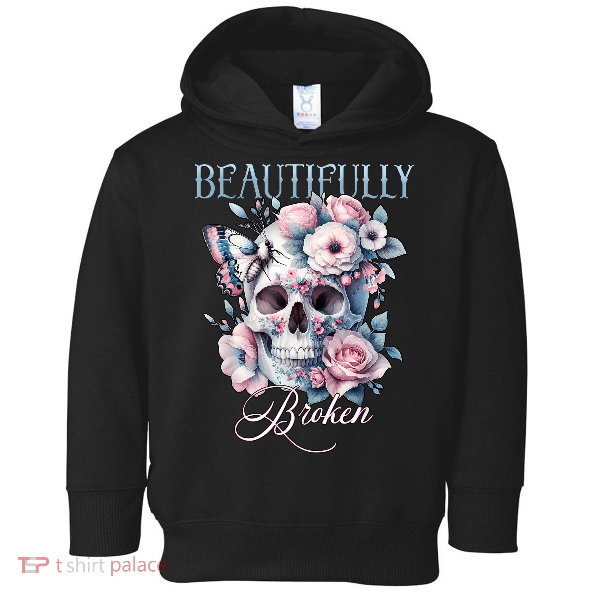 Beautifully Broken Funny Distressed Meme Christian Quote Toddler Hoodie