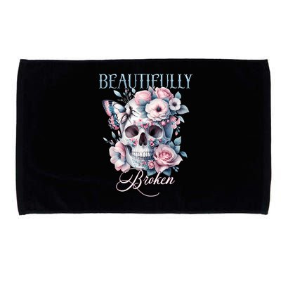 Beautifully Broken Funny Distressed Meme Christian Quote Microfiber Hand Towel