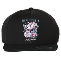 Beautifully Broken Funny Distressed Meme Christian Quote Wool Snapback Cap