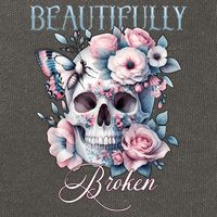 Beautifully Broken Funny Distressed Meme Christian Quote Cotton Canvas Backpack