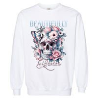 Beautifully Broken Funny Distressed Meme Christian Quote Garment-Dyed Sweatshirt