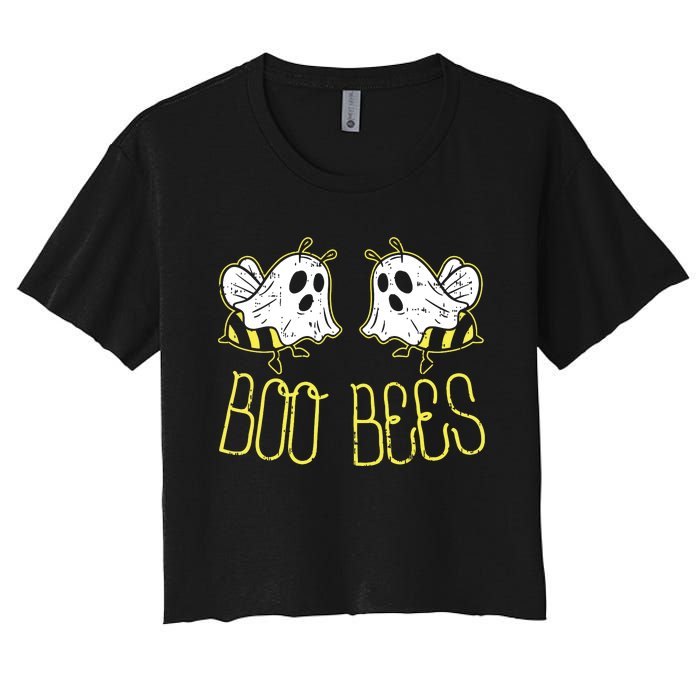 Boo Bees Funny Couples Halloween Costume For Adult Her Women's Crop Top Tee