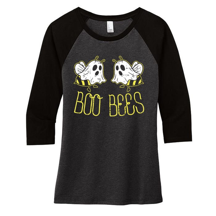 Boo Bees Funny Couples Halloween Costume For Adult Her Women's Tri-Blend 3/4-Sleeve Raglan Shirt