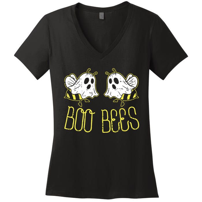 Boo Bees Funny Couples Halloween Costume For Adult Her Women's V-Neck T-Shirt