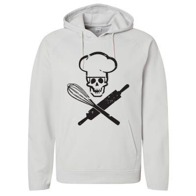 Badass Baker Funny Baking I Love Baking Humor Tee Performance Fleece Hoodie