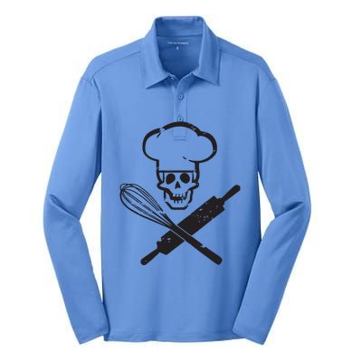 Badass Baker Funny Baking I Love Baking Humor Tee Silk Touch Performance Long Sleeve Polo