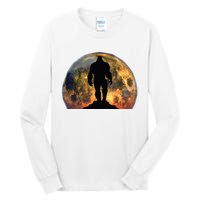 Bigfoot Believer Full Red Moon Night Sasquatch Tall Long Sleeve T-Shirt