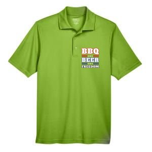 Bbq Beer Freedom 2020 Proud Meaningful Gift Men's Origin Performance Pique Polo