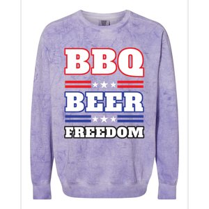 Bbq Beer Freedom 2020 Proud Meaningful Gift Colorblast Crewneck Sweatshirt