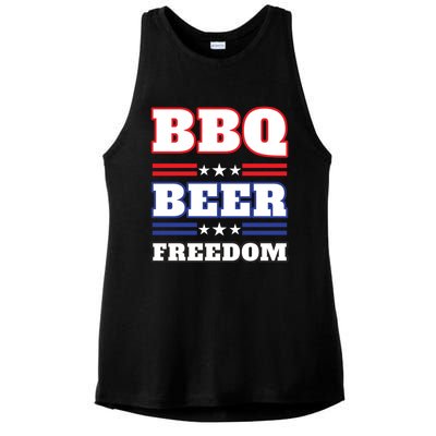 Bbq Beer Freedom 2020 Proud Meaningful Gift Ladies PosiCharge Tri-Blend Wicking Tank