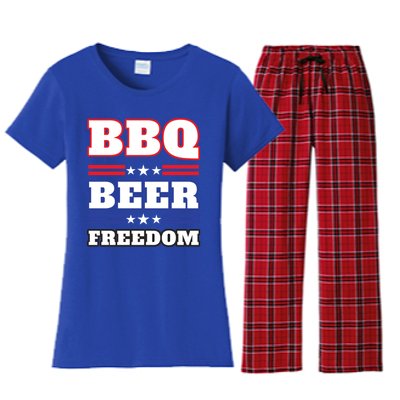 Bbq Beer Freedom 2020 Proud Meaningful Gift Women's Flannel Pajama Set