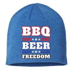 Bbq Beer Freedom 2020 Proud Meaningful Gift Sustainable Beanie