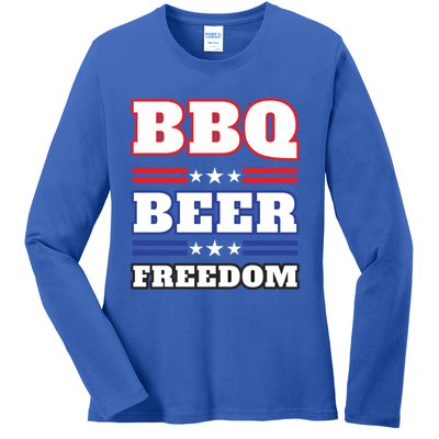 Bbq Beer Freedom 2020 Proud Meaningful Gift Ladies Long Sleeve Shirt