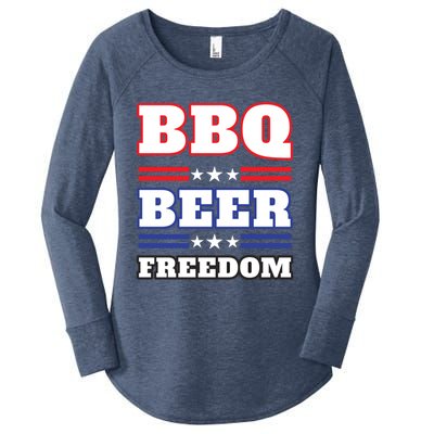 Bbq Beer Freedom 2020 Proud Meaningful Gift Women's Perfect Tri Tunic Long Sleeve Shirt